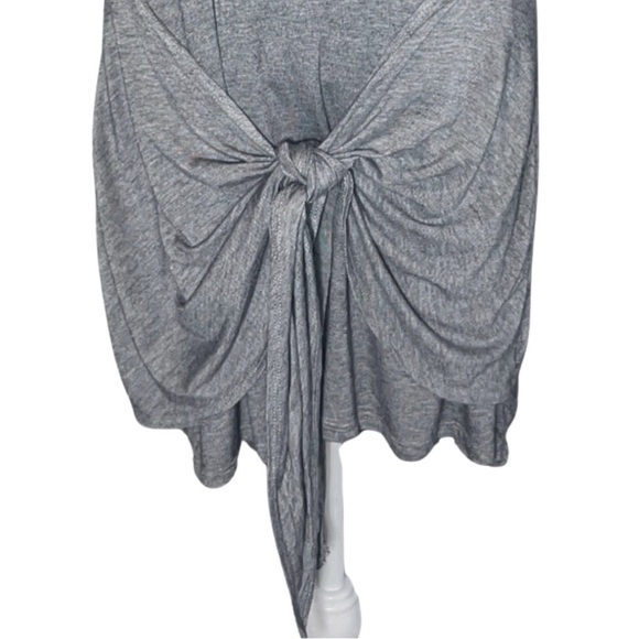 Anthropologie Dolan Left Coast Gray Tie Front T-Shirt Dress, Casual Minimalist M - Picture 4 of 8